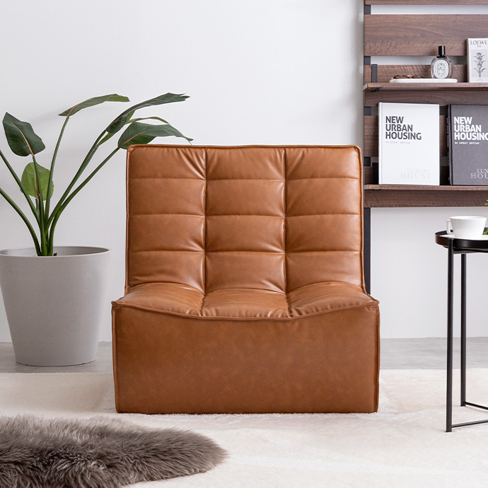 g118034]【2点セット】Hank PVCレザーソファ 2人掛けソファー | 家具