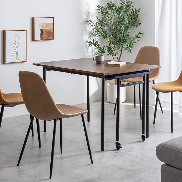 g125006]【幅110〜194cm】Libre 伸縮スライド式ダイニングテーブル