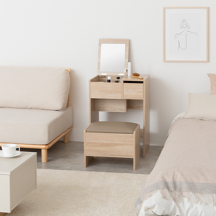 g138012]【幅50cm】Qure コンパクトドレッサー ドレッサー | 家具