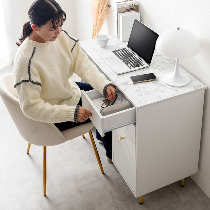 g138035]【幅90cm】引き出し付きデスク パソコンデスク | 家具