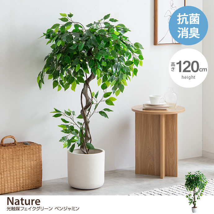 g162009]【高さ120cm】Nature 光触媒人工観葉植物 ベンジャミン 観葉