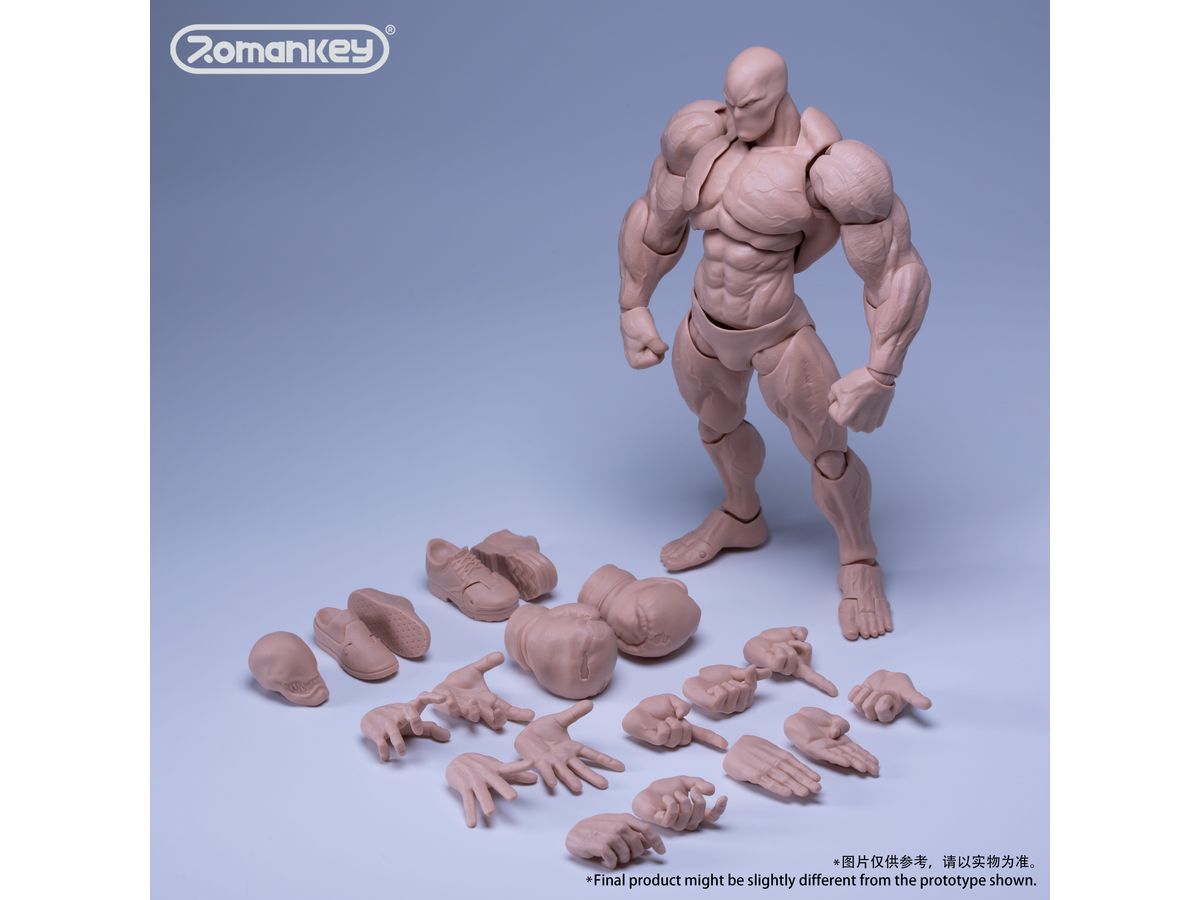 1/12 UMS003 可動フィギュア男性素体 Big Guy(ビッグガイ) ホワイト