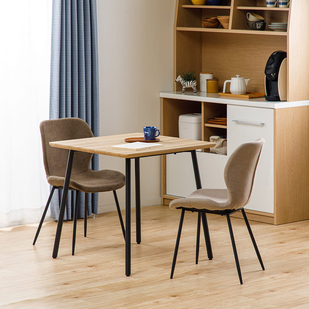 ダイニング3点セット アーチー テーブル＋チェア（LGY色）1脚＋チェア