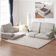 カウチソファー　ホームズ　島忠 シェーズロングソファ（左） KKS-01 BE［ホームズオリジナル］(5Y