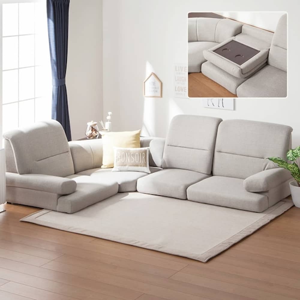 Liremito ソファ(ベージュ) カウチソファ ベージュ - メルカリ