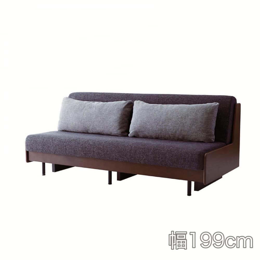 ごろ寝ソファ ソファーベッド ペース 200 BR/Dグレー(199㎝幅 5Y)BR/D