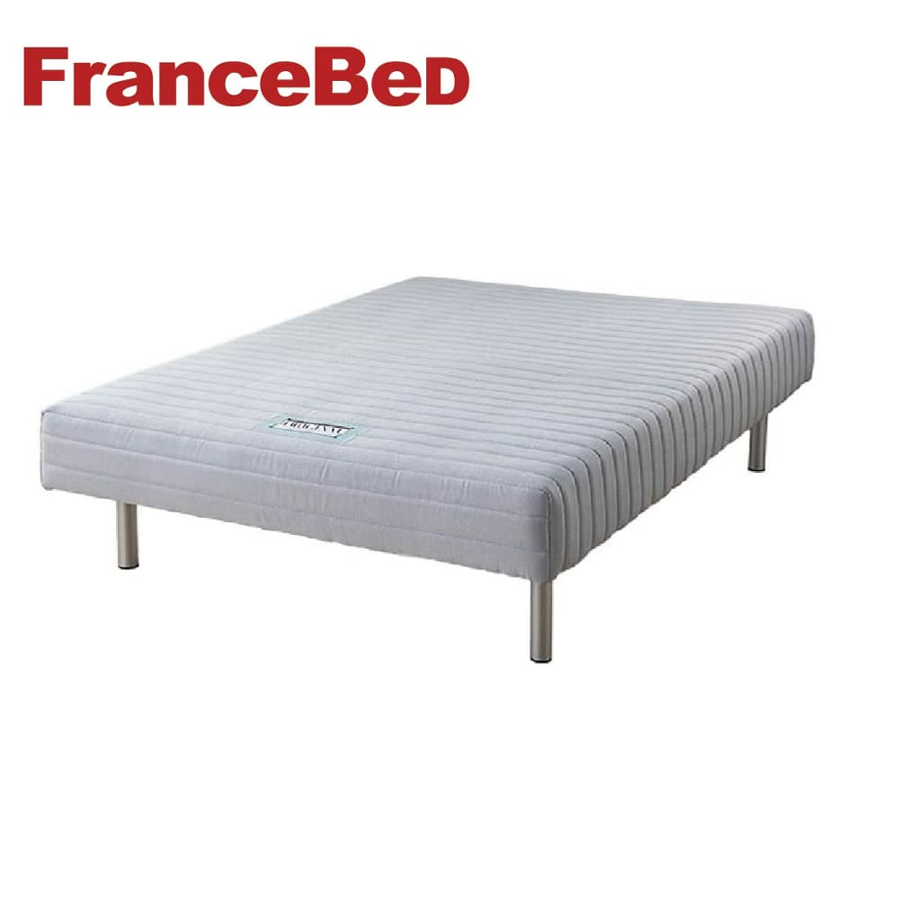 フランスベッド] ダブルベッド ミハシー 脚高250mm（ブルー