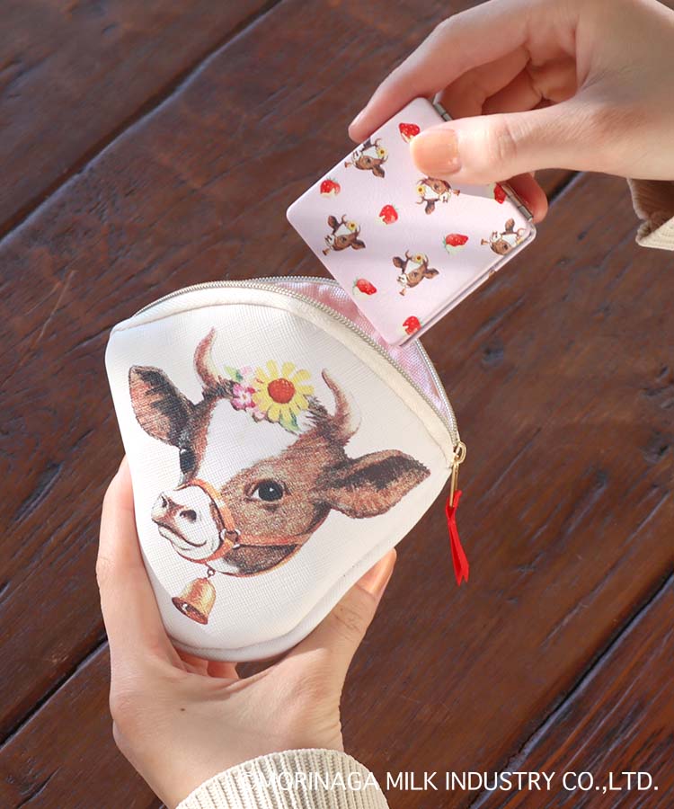 ≪OUTLET≫森永ミルク加糖れん乳ダイカットポーチ(ミルリン): ALL