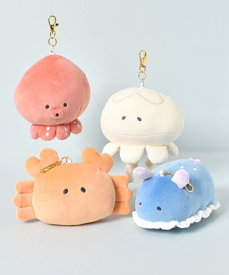 海の生き物リールパスケース 海の生き物 パスケース ぬいぐるみパス