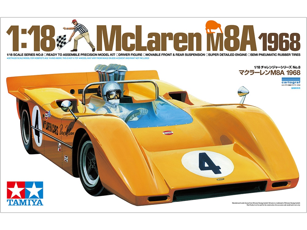 タミヤ 1/18 チャレンジャーシリーズ マクラーレンM8A 1968 | タミヤ