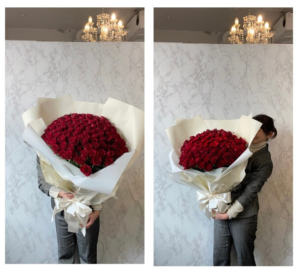 108本のバラのプロポーズ花束 - 東京都渋谷区の花屋｜ダナエフラワーズ