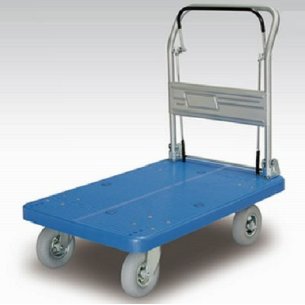 手押し台車 プラスチック台車 空気入りタイヤ ドラムブレーキ型（握っ