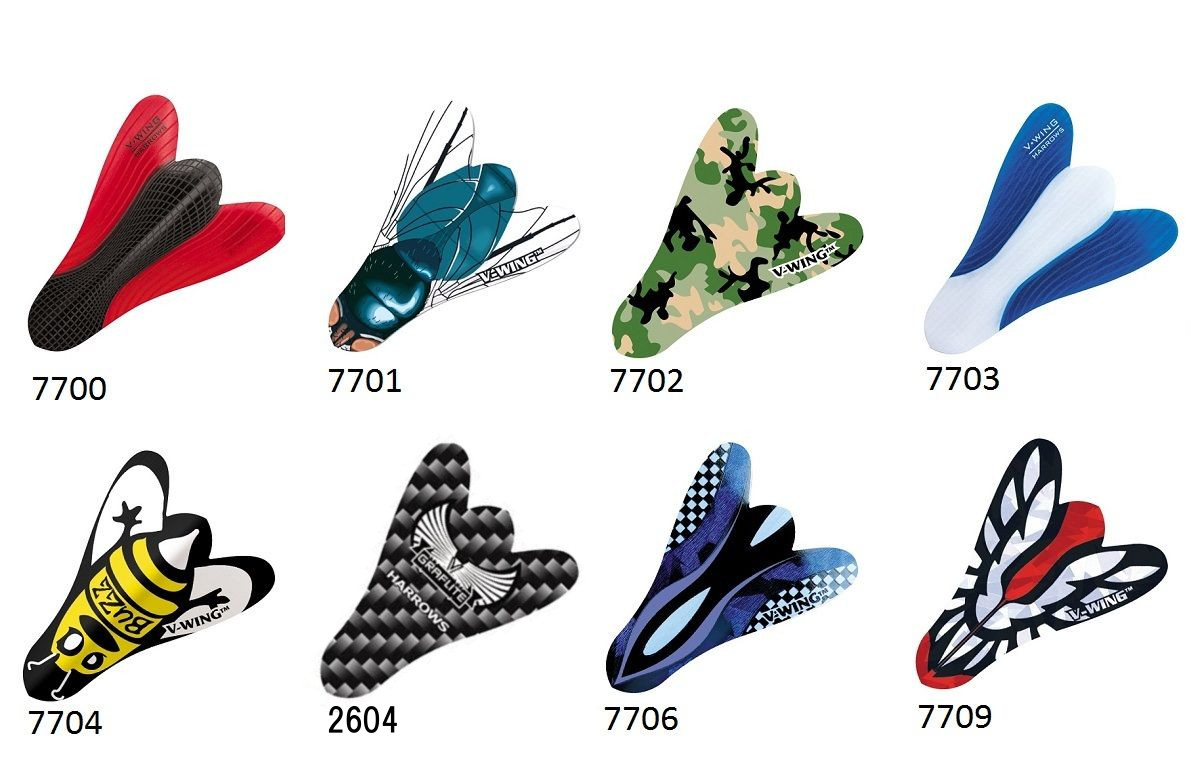 フライト Harrows ハローズ V wing ダーツショップ Aiming Zept