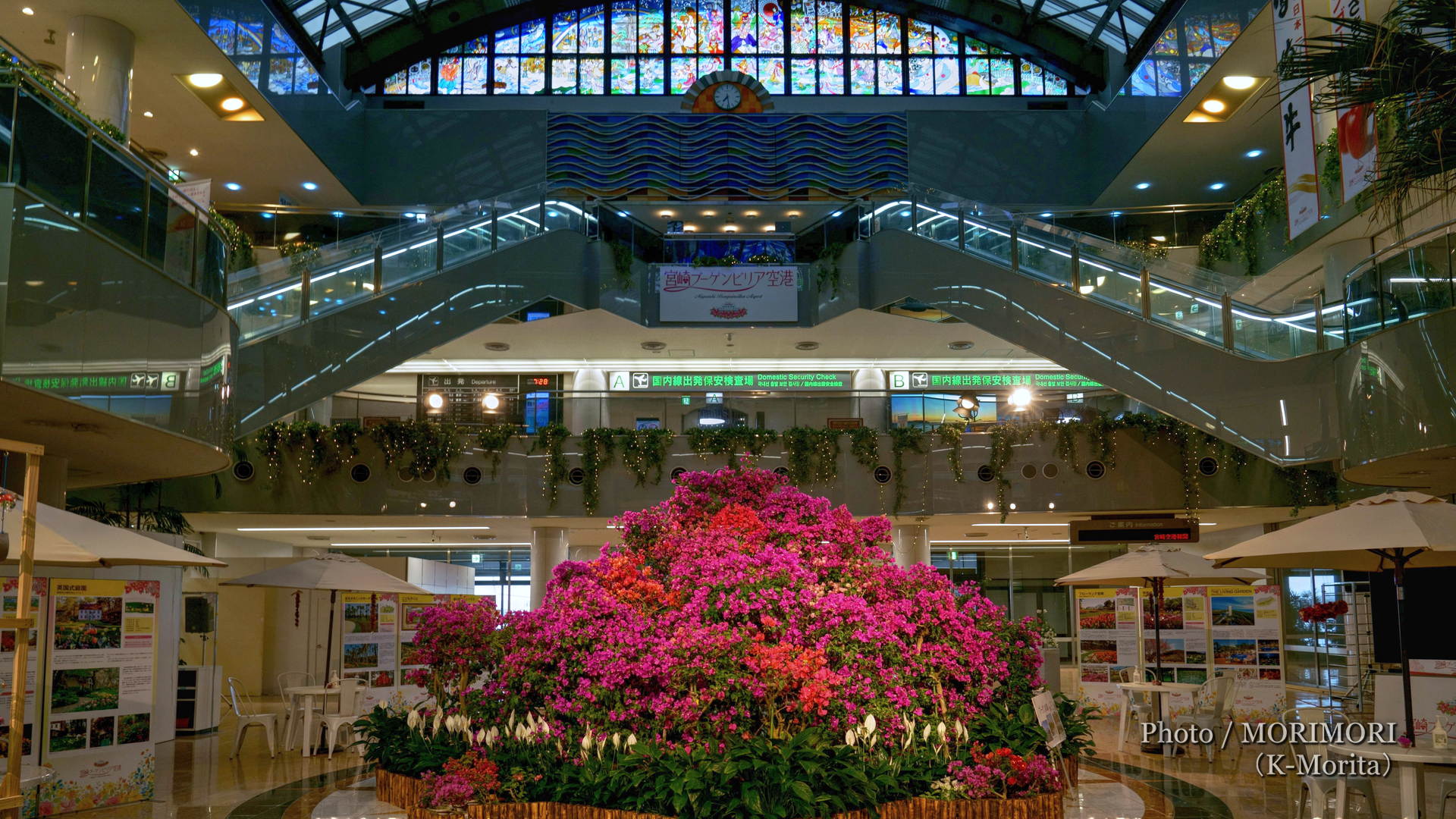 宮崎空港「ブーゲンの森」｜藤城清治さん作「美しい空と大地の