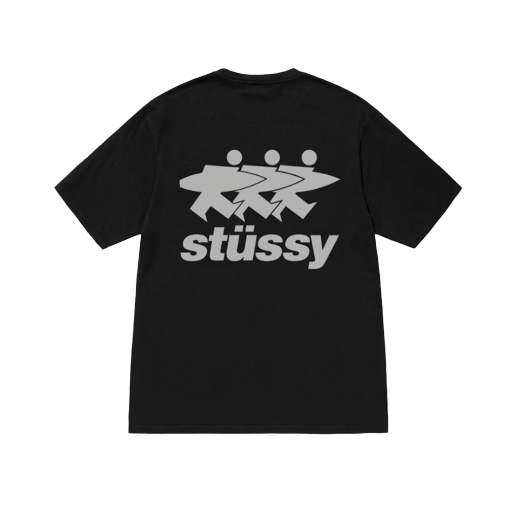 Stussy Surfwalk Pigment Dyed Tee Black