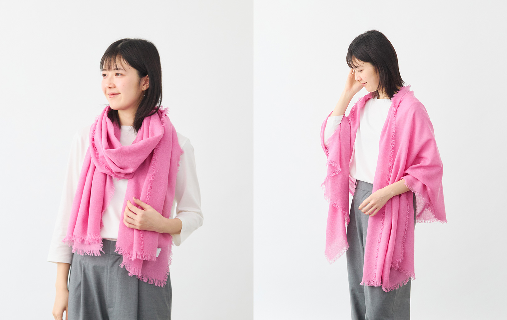 カシミヤシルクエアリーストール/エクリュ | Factelier (ファクトリエ)