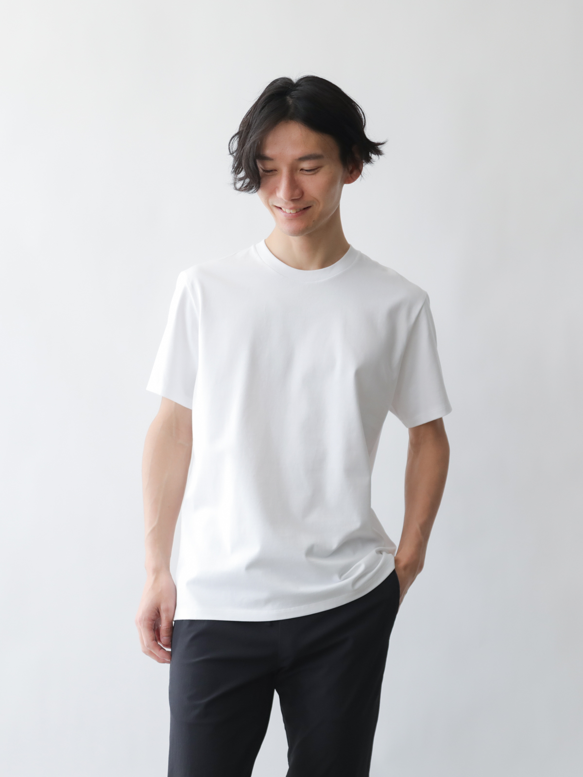 10 Years 26ゲージ スムースコットンTシャツ/クルーネック/ホワイト