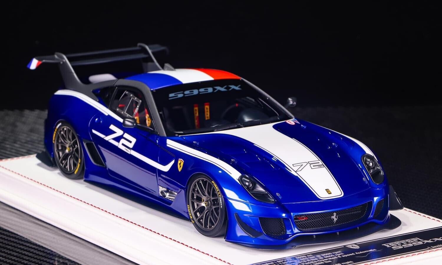 Ferrari 599XX EVO (Blue/White 72, France) [Davis & Giovanni] 1/18 scal