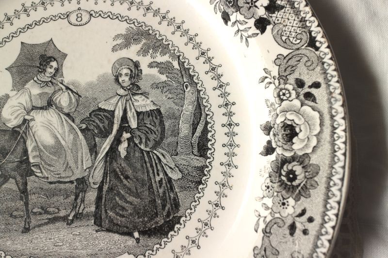 グリザイユ プレート モントロー - フランスアンティークのお店 rendez