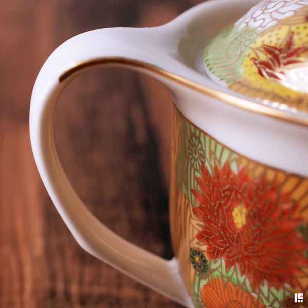 送料無料】 湯呑 ポット急須 金花詰 セット / 湯のみ 急須 ポット