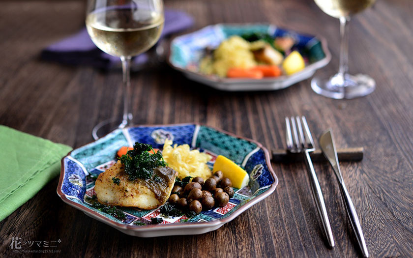 送料無料】 八角皿 石畳の図 5.5号 5枚セット / セット おつまみ 料理