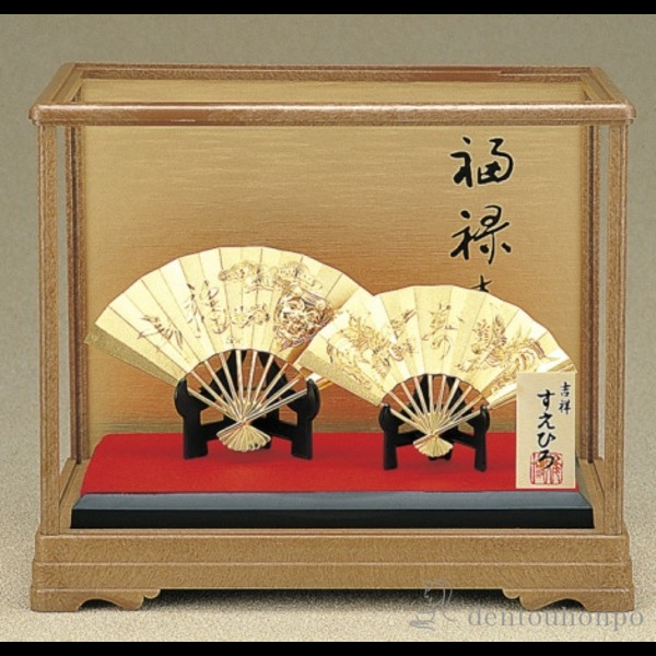 送料無料】 吉祥寿恵広 ゴールド 純金メッキ / 置物 幸運 風水 縁起物