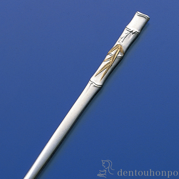 銀製 楊枝 竹 / おしゃれ 茶道具 菓子切り 高級 和菓子 東京銀器（銀