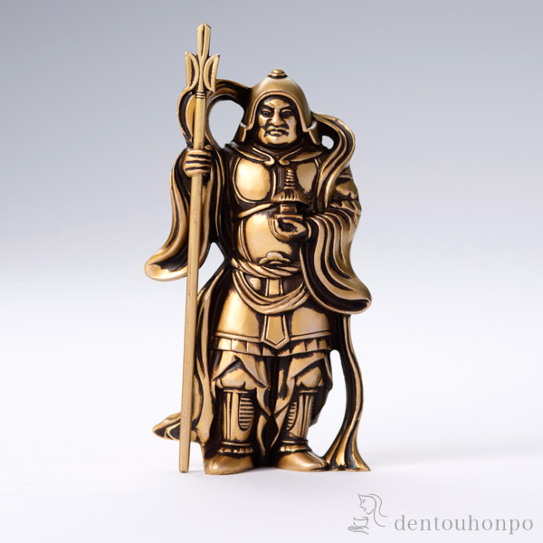 七福神 毘沙門天 シルキーゴールド / 恵比寿 大黒 宝船 置物 幸運 高岡