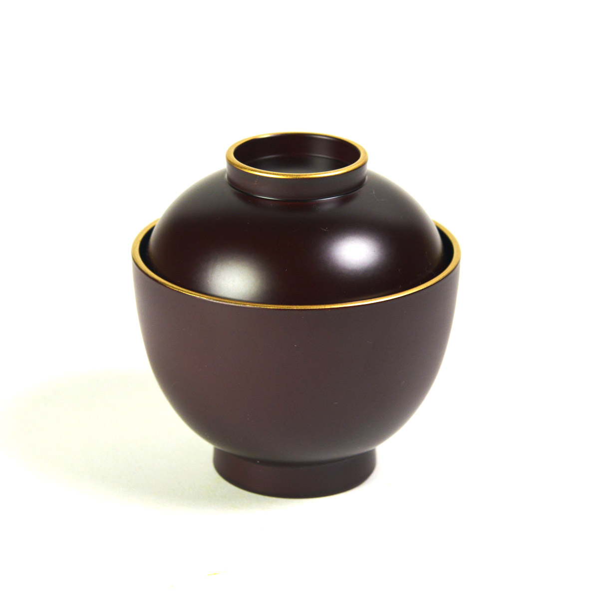 山中漆器 吸物椀 溜色 金ライン 食洗機対応 レンジ対応 5個セット