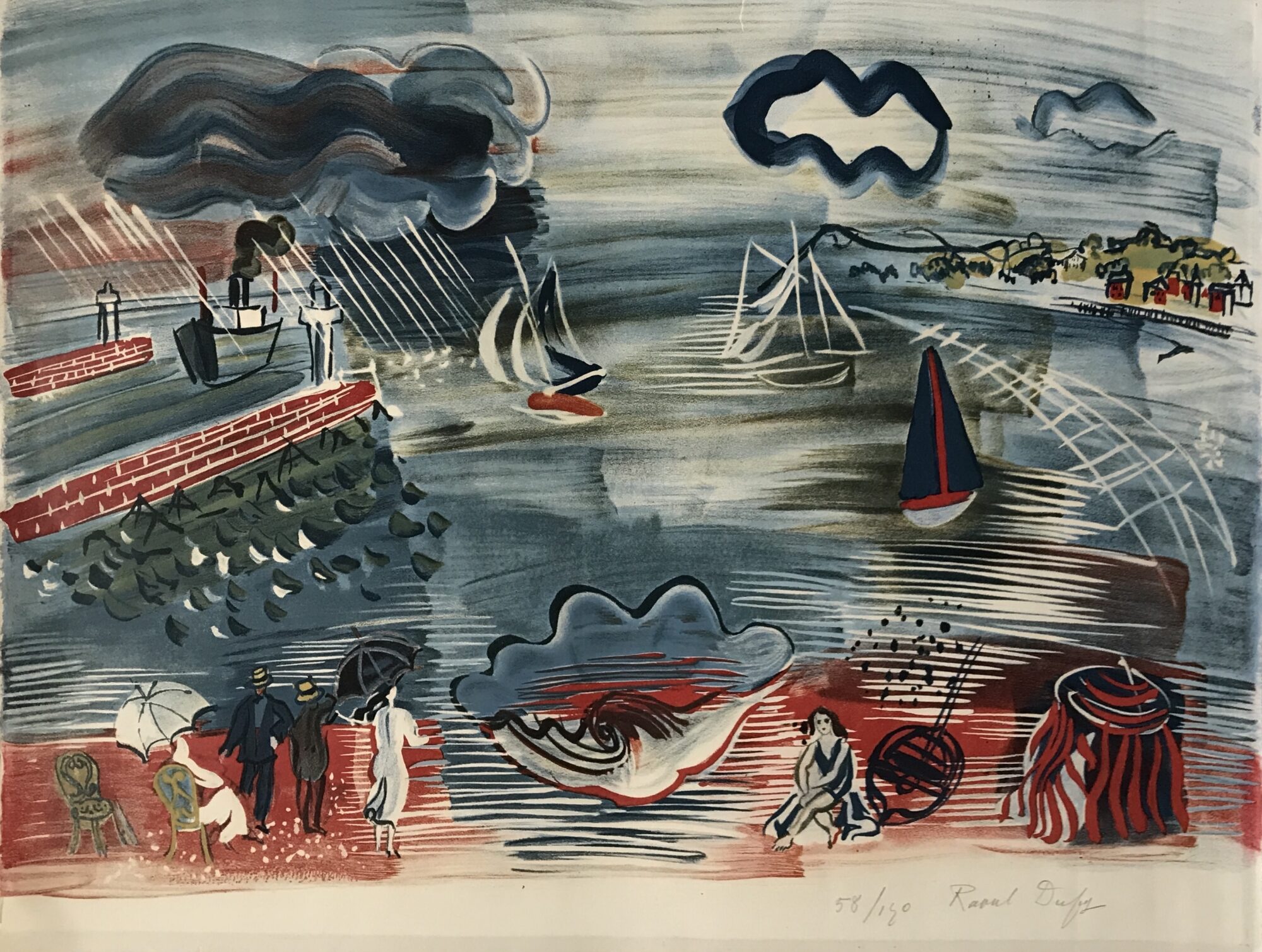 Raoul Dufy, Seaside, c.1960 Lithograph | Denis Bloch Fine Art