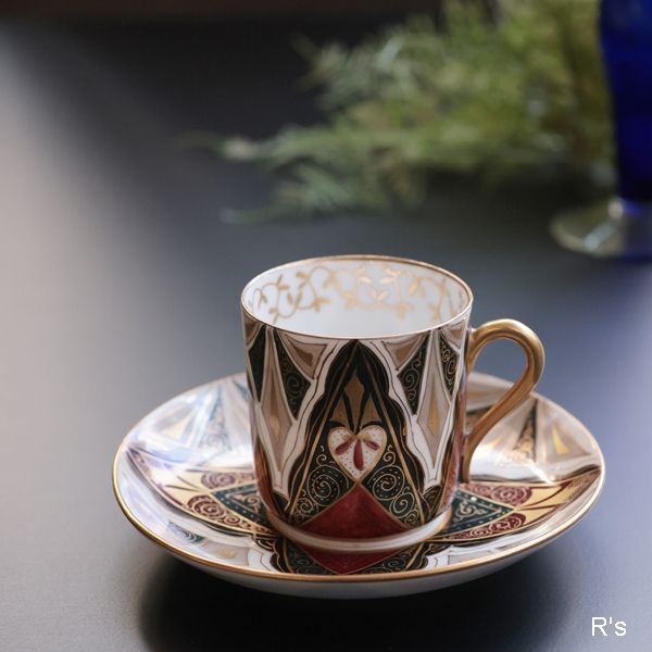 オーストリア エスプレッソカップ＆ソーサー ALHAMBRA アンティーク品