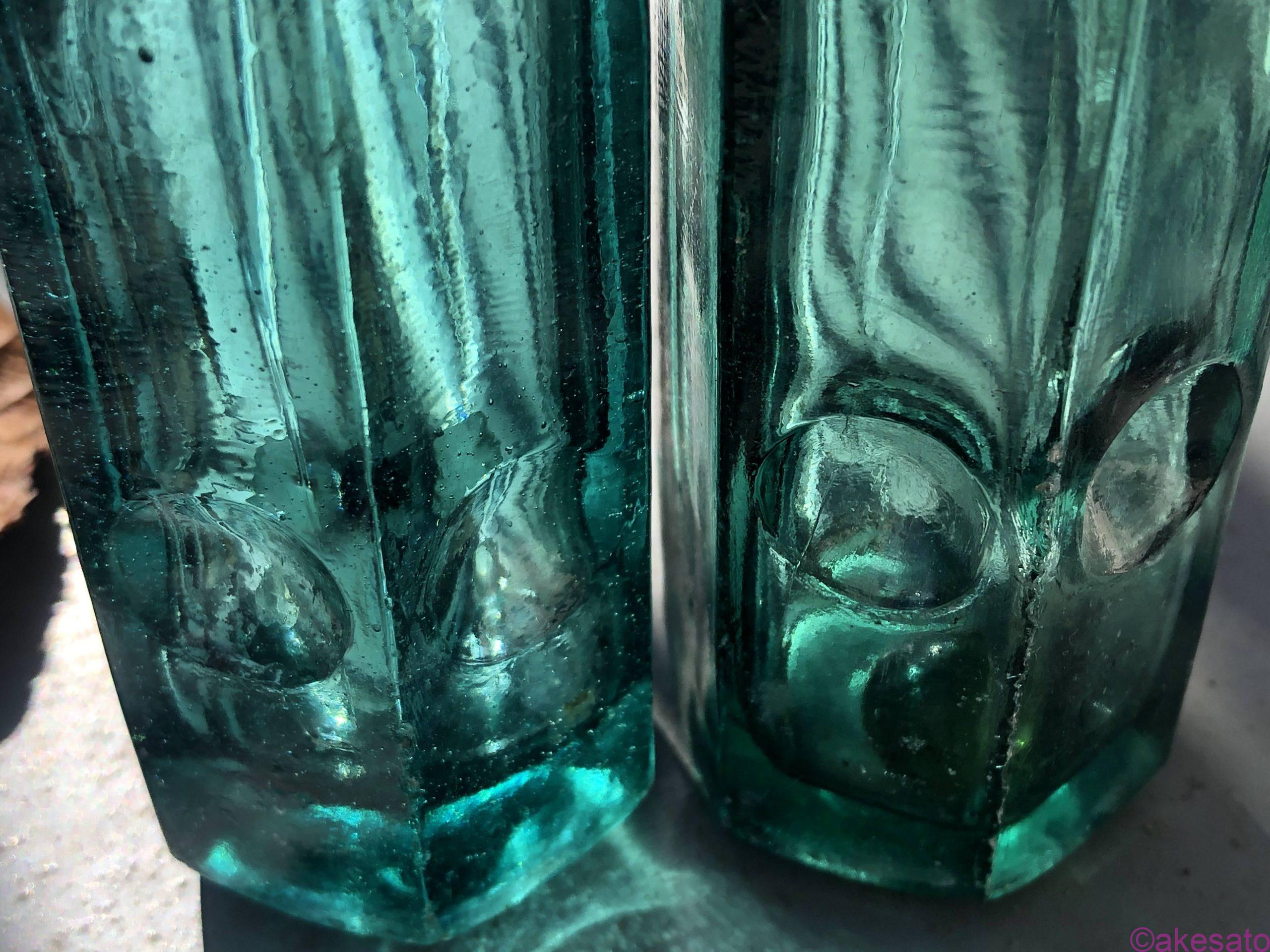 オールガラス！六角形ラムネ瓶 -戦前の骨董品 | レトロなお宝 | Deepランド