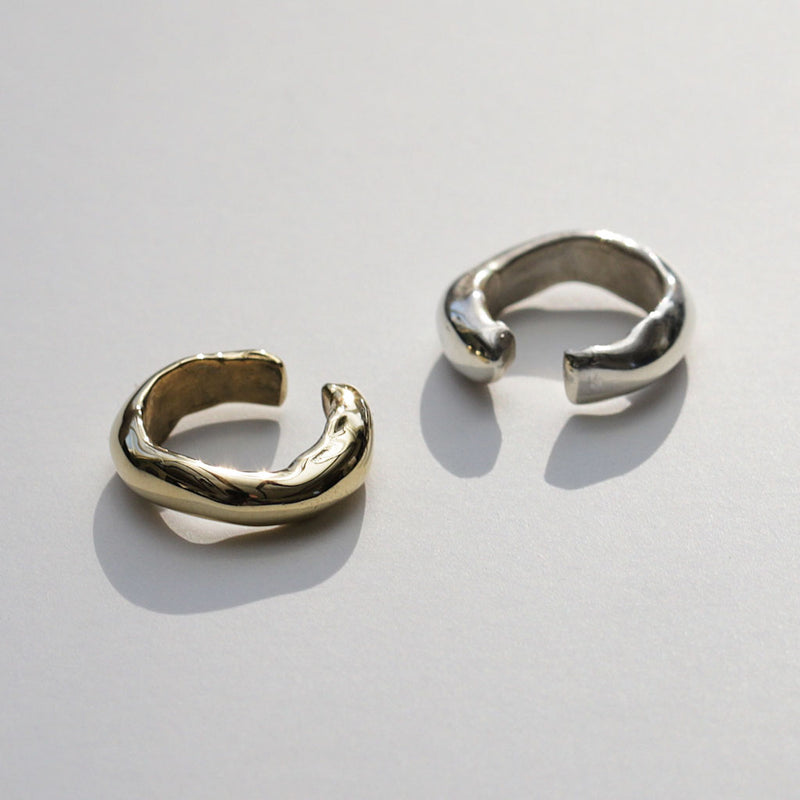 Curve Cartilage Silver Ear Cuff | Handmade by Delia Langan Jewelry