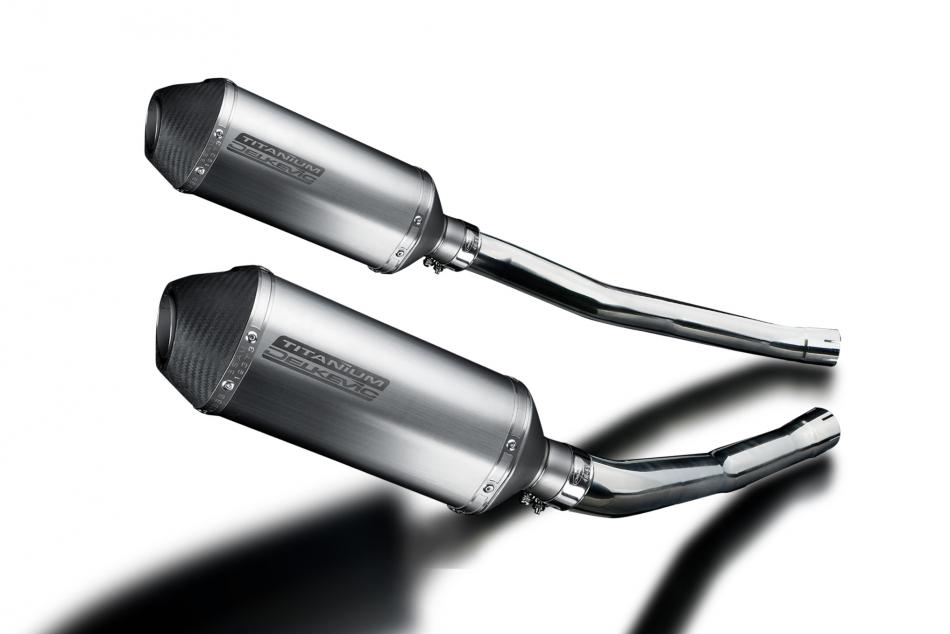 Slip-On Exhaust Set with XOval Titanium 10-inch Mufflers for ZX-14