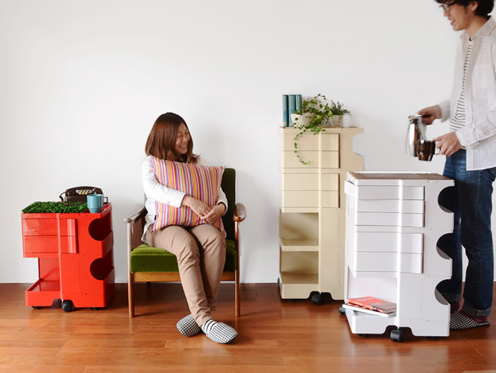 ボビーワゴン 3段2トレイ ブラック | インテリアショップvanilla