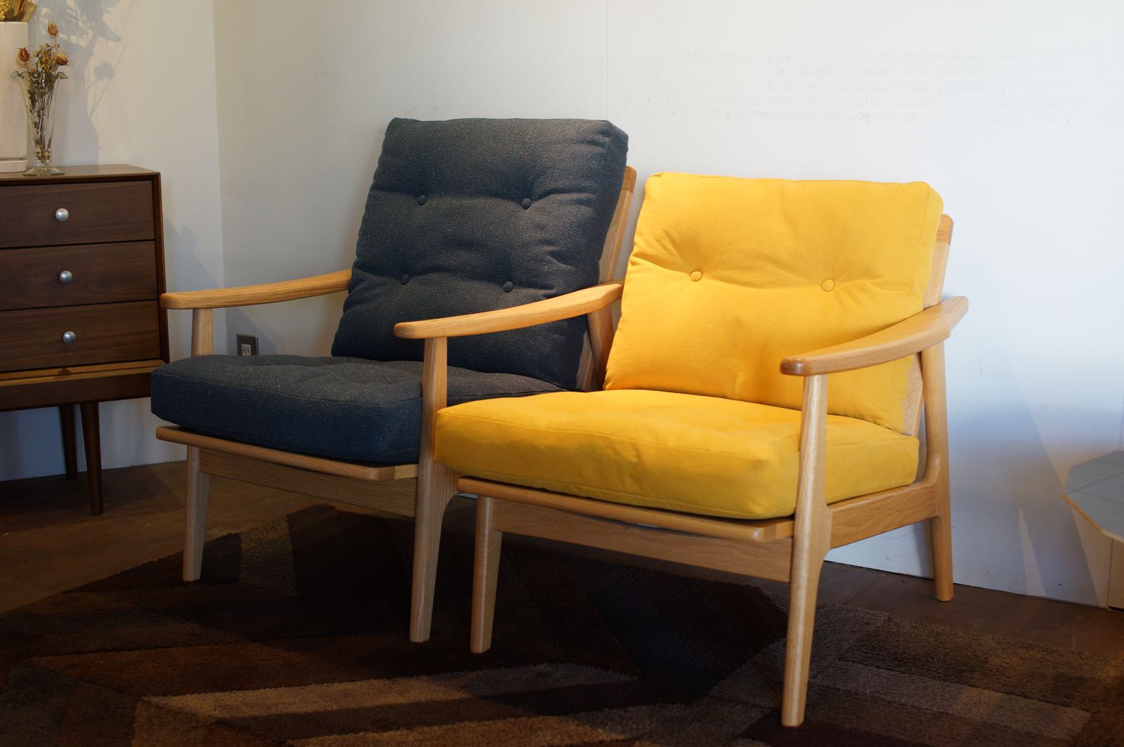 マルニ60+ フレームチェア ハイバック 1シーター・両肘 オーク