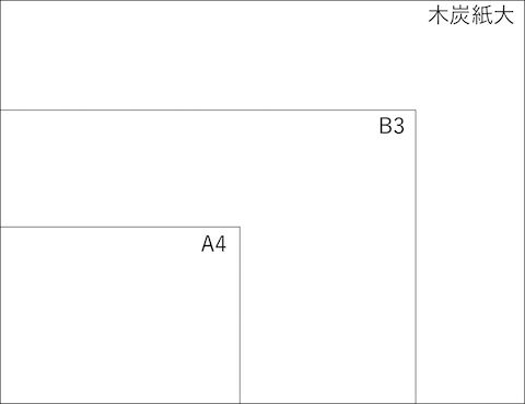 専用】木炭画 裸婦 デッサン 木炭紙判 約500×650mm 立ちポーズ 木炭