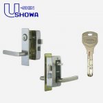 SHOWA 面付錠 BLL NXシリンダー レバーハンドル型 キー3本付属