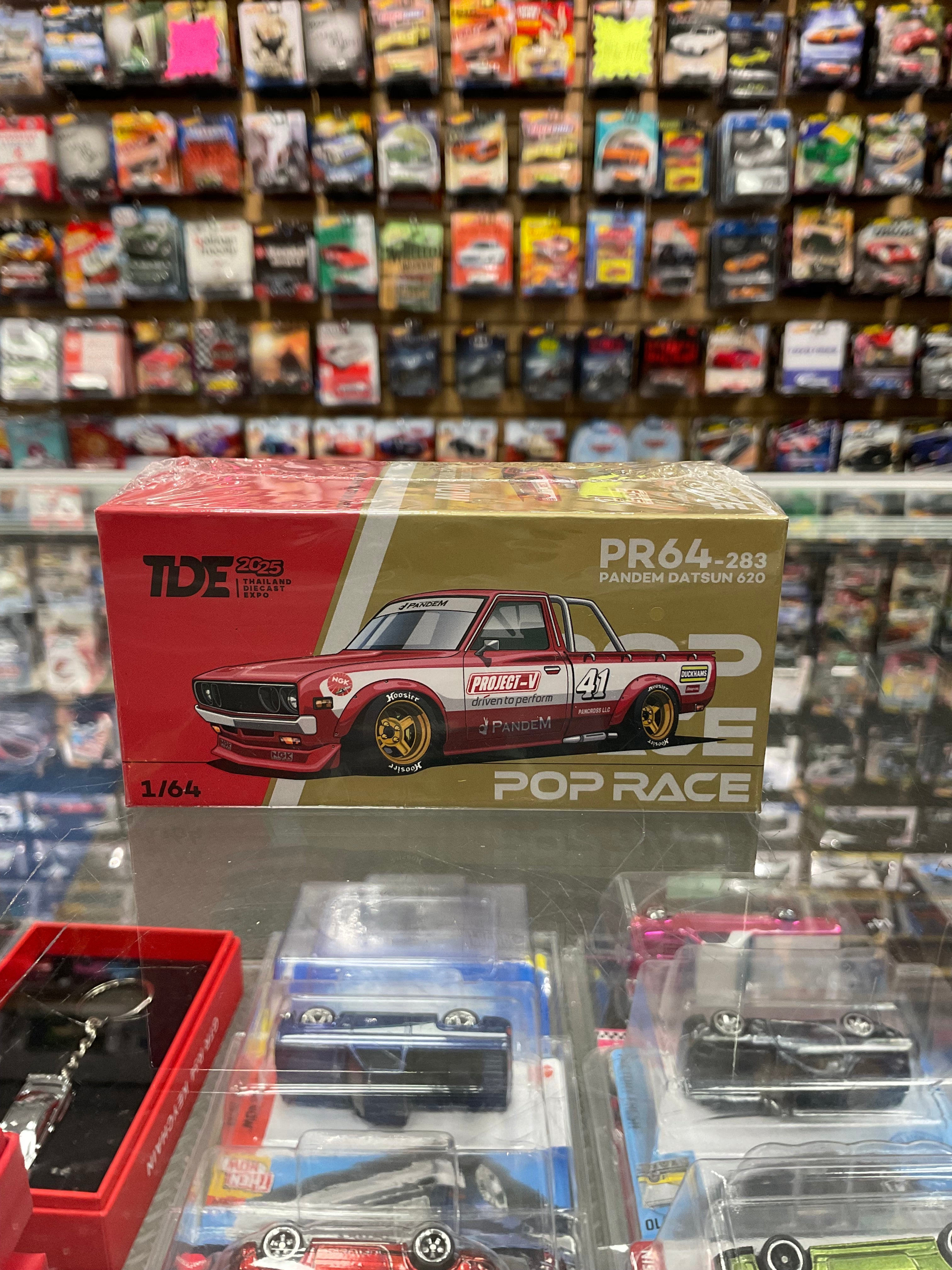 Set of 2 Pop Race PR64-282 Mazda RX7 RE-Amemiya White and Pop Race