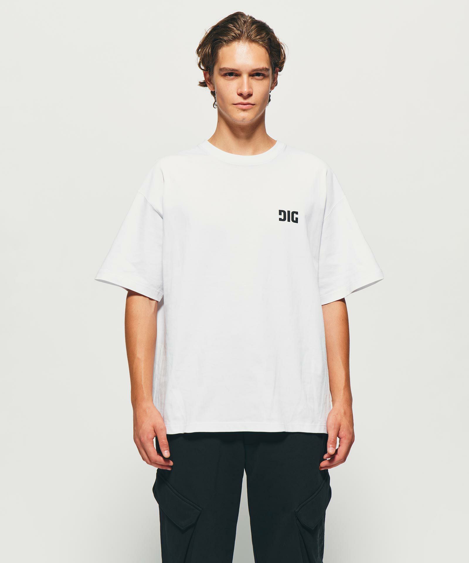 DIG SIGNATURE LOGO LONGSLEEVE T-SHIRT｛CT-05｝【[02]WHITE】 | DIG