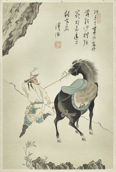 民國溥儒鞍馬圖軸- 故宮