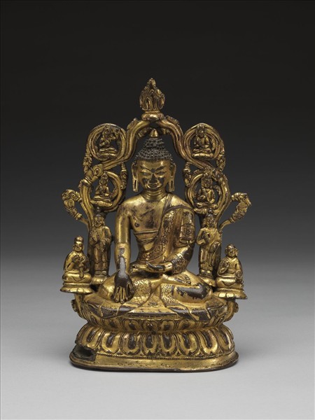 青銅鎏金釋迦牟尼佛坐像- 故宮