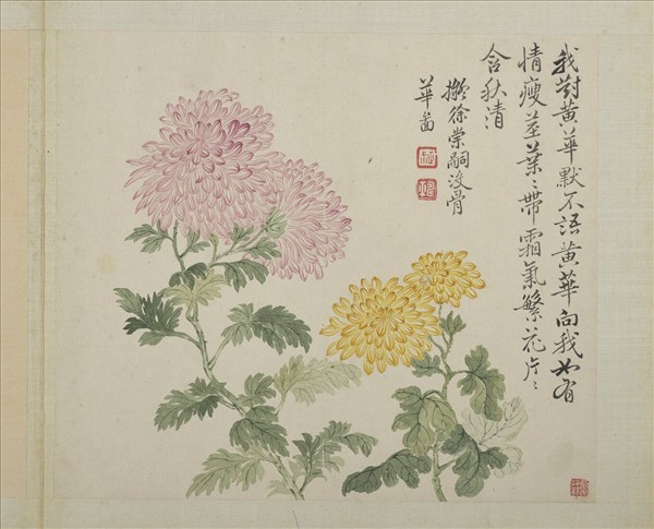 清惲壽平畫花卉冊擬徐崇嗣沒骨華- 故宮