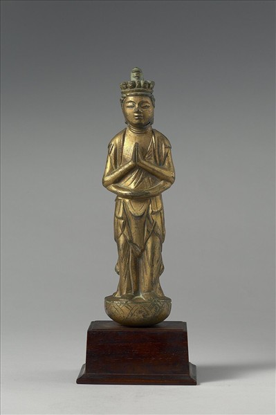 日本鎌倉時代銅鎏金十一面觀音菩薩立像- 故宮