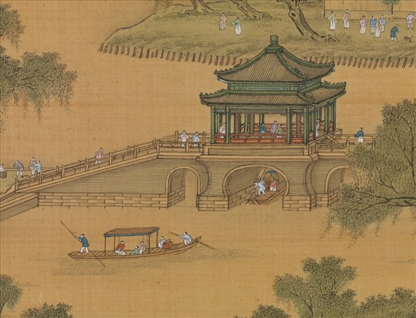 清唐岱孫祜沈源周鯤丁觀鵬等畫院本新豐圖軸- 故宮