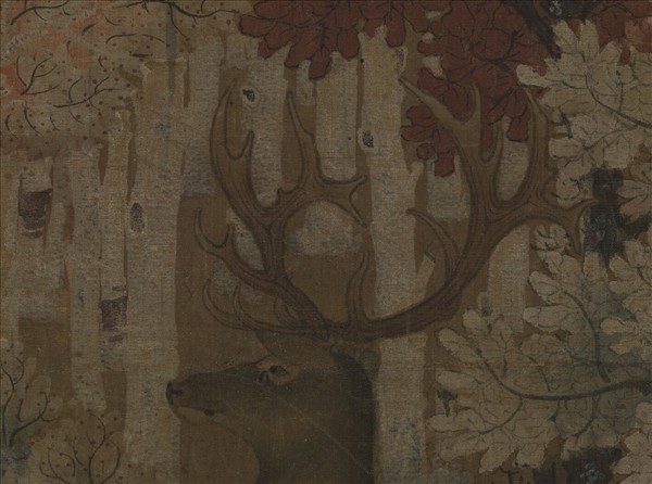 五代人丹楓呦鹿軸- 故宮