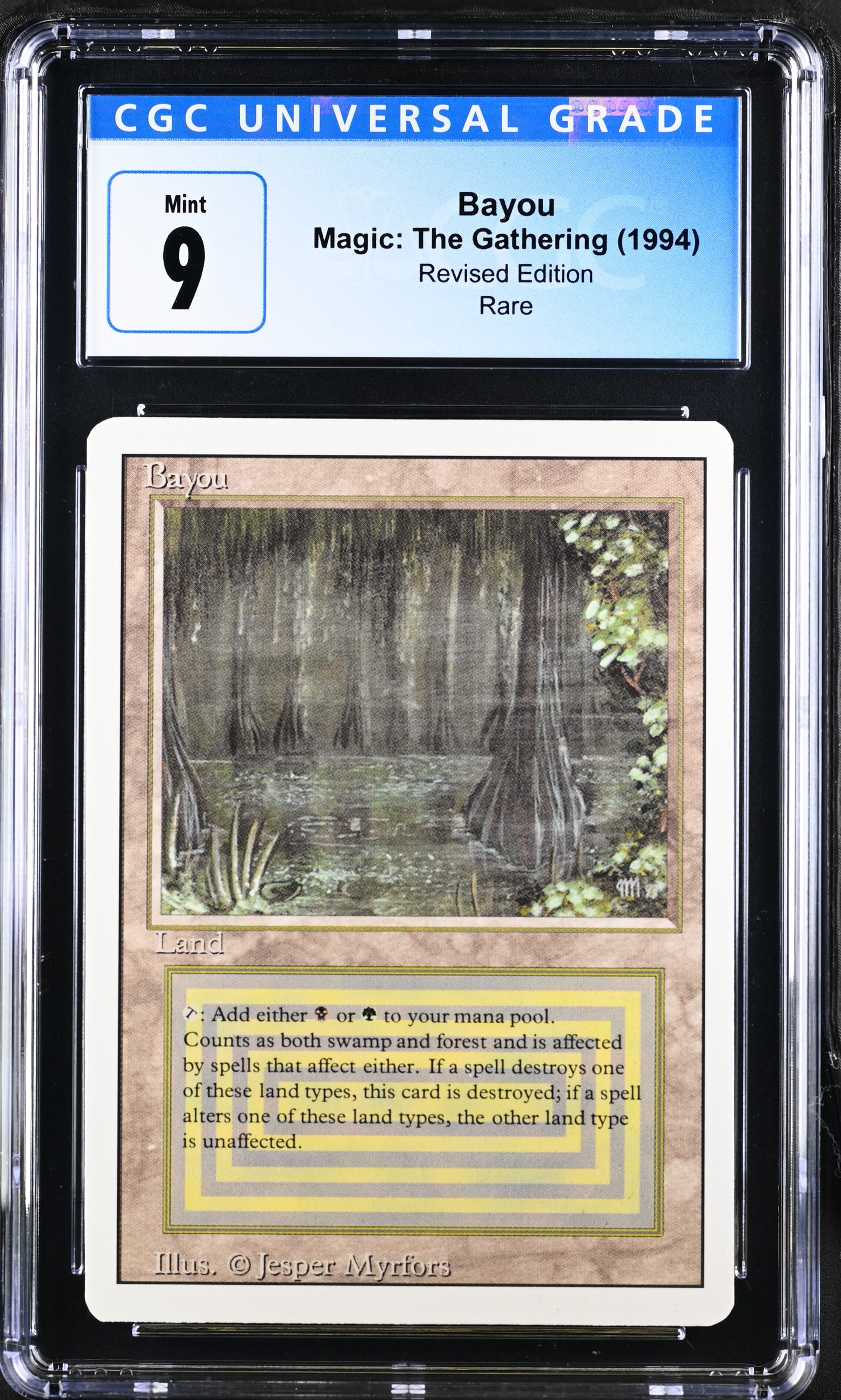Magic: The Gathering MTG Bayou [Revised Edition] Graded CGC 9 Mint