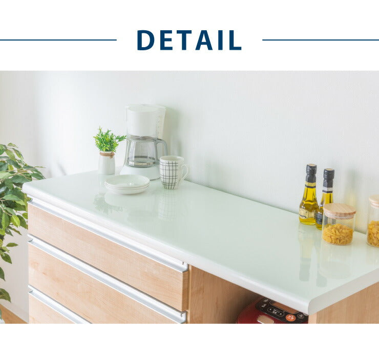 キッチンカウンター 食器棚 幅120cm 高さ100cm モイス付き 【大川家具