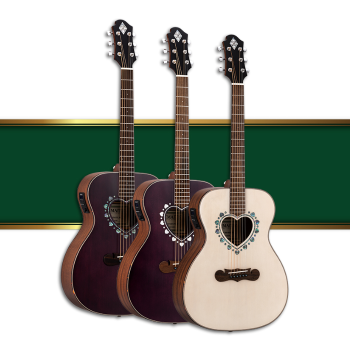 ZEMAITIS（ゼマイティス）から ハート型サウンドホールのエレアコ