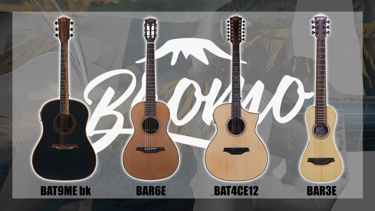 Bromo GuitarsからアコギのNEWモデル4機種が発売。